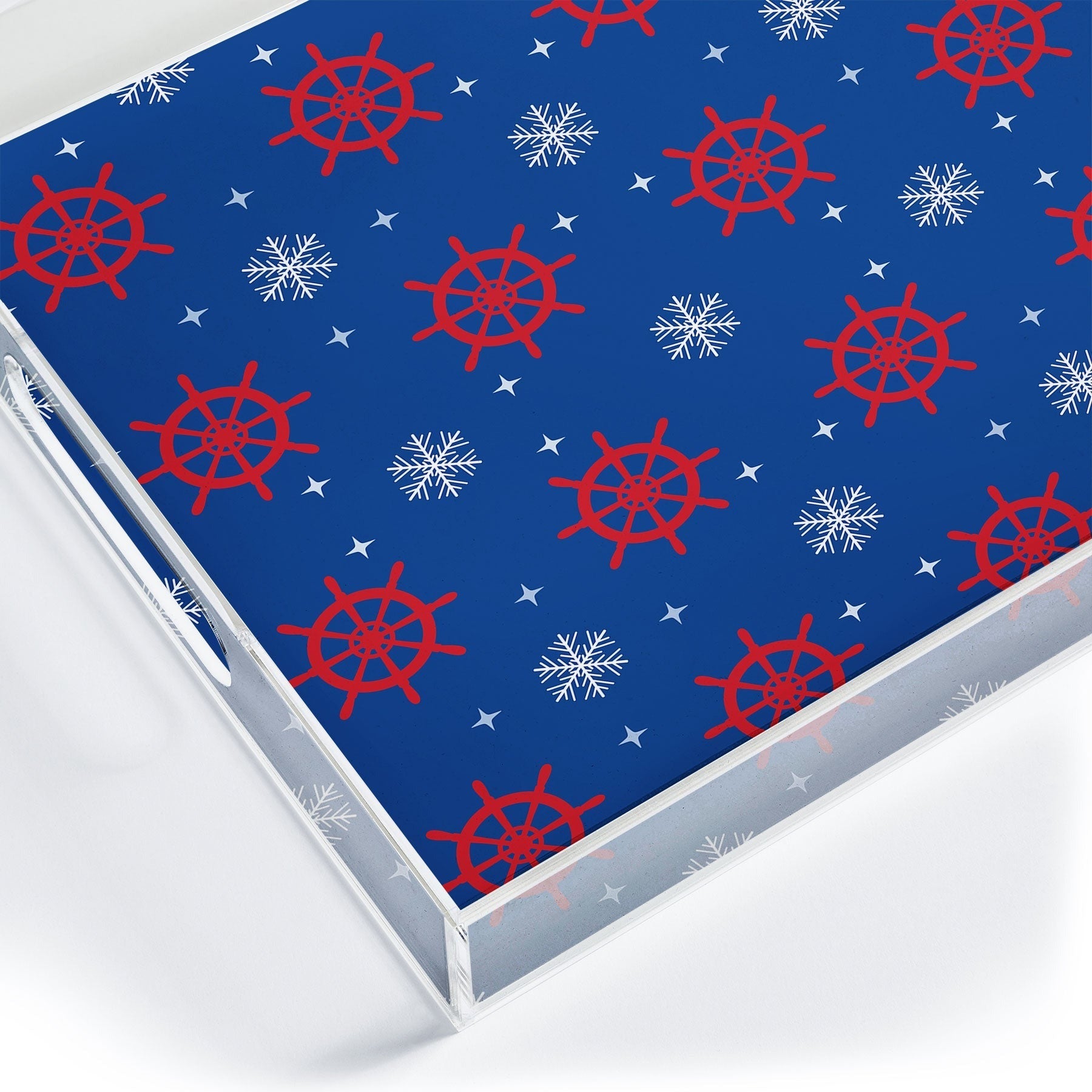 Design by Spark Holiday Helms and Snowflakes Acrylic Tray