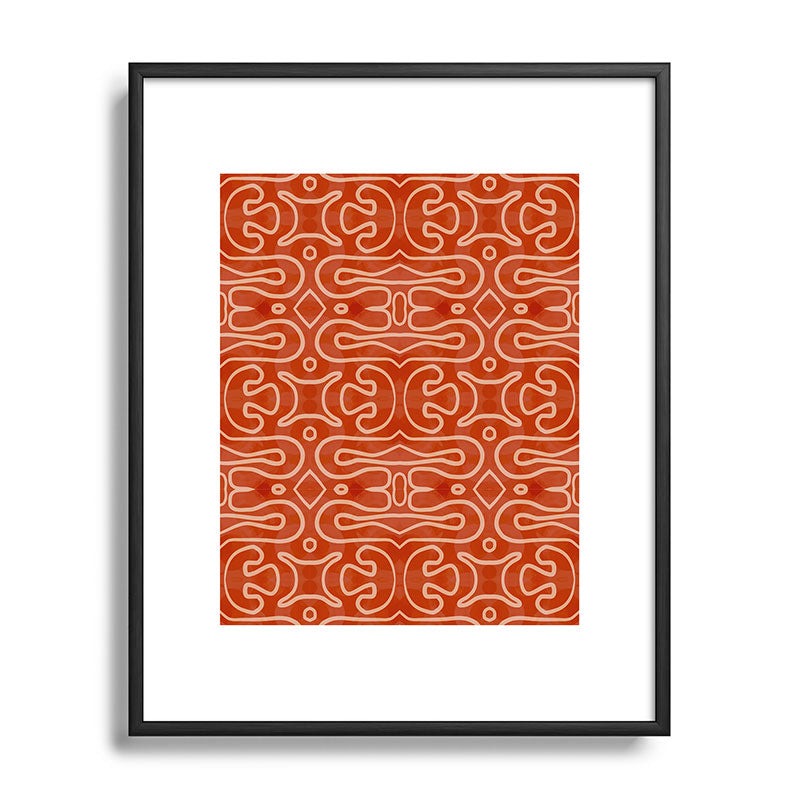Mirimo Venexiana Burnt Orange Metal Framed Art Print