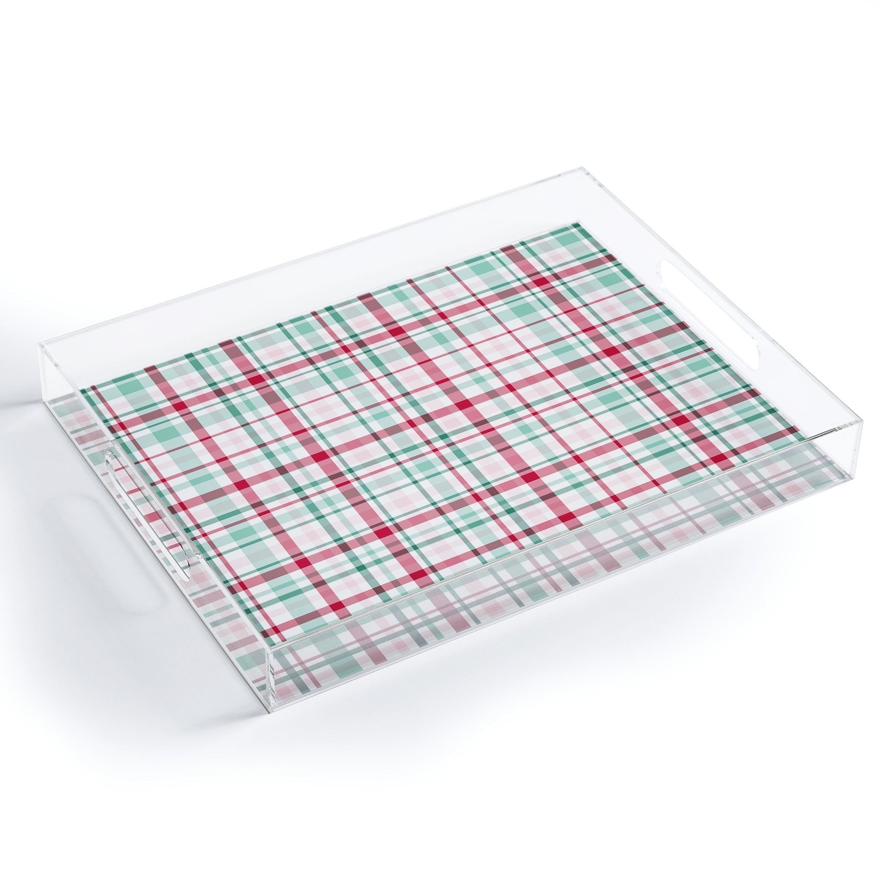 Lisa Argyropoulos Merry Vintage Plaid Acrylic Tray