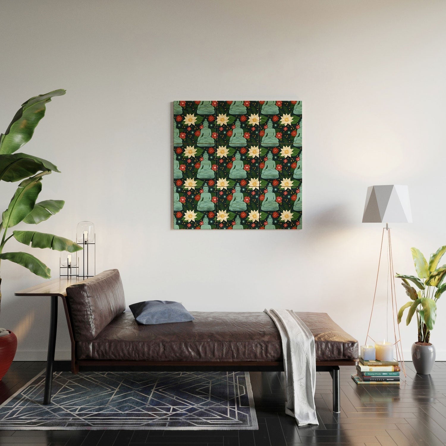 Design by Spark Meditating Lotus Buddha Wood Wall Mural