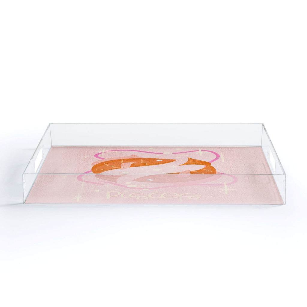 Little Om Zodiac Sign Pisces Acrylic Tray