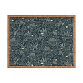 Little Om Pattern Shooting Stars blue Rectangular Tray