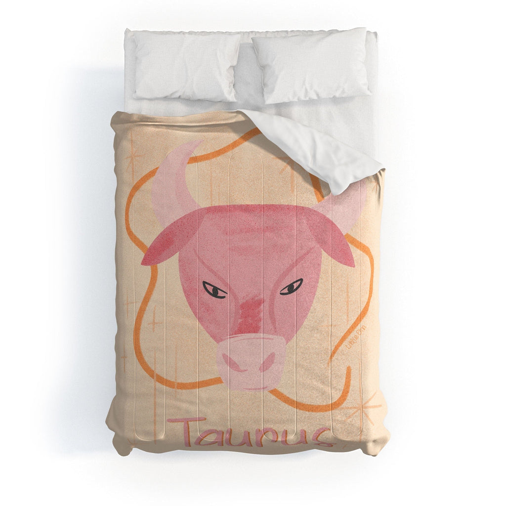 Little Om Zodiac Sign Taurus Comforter