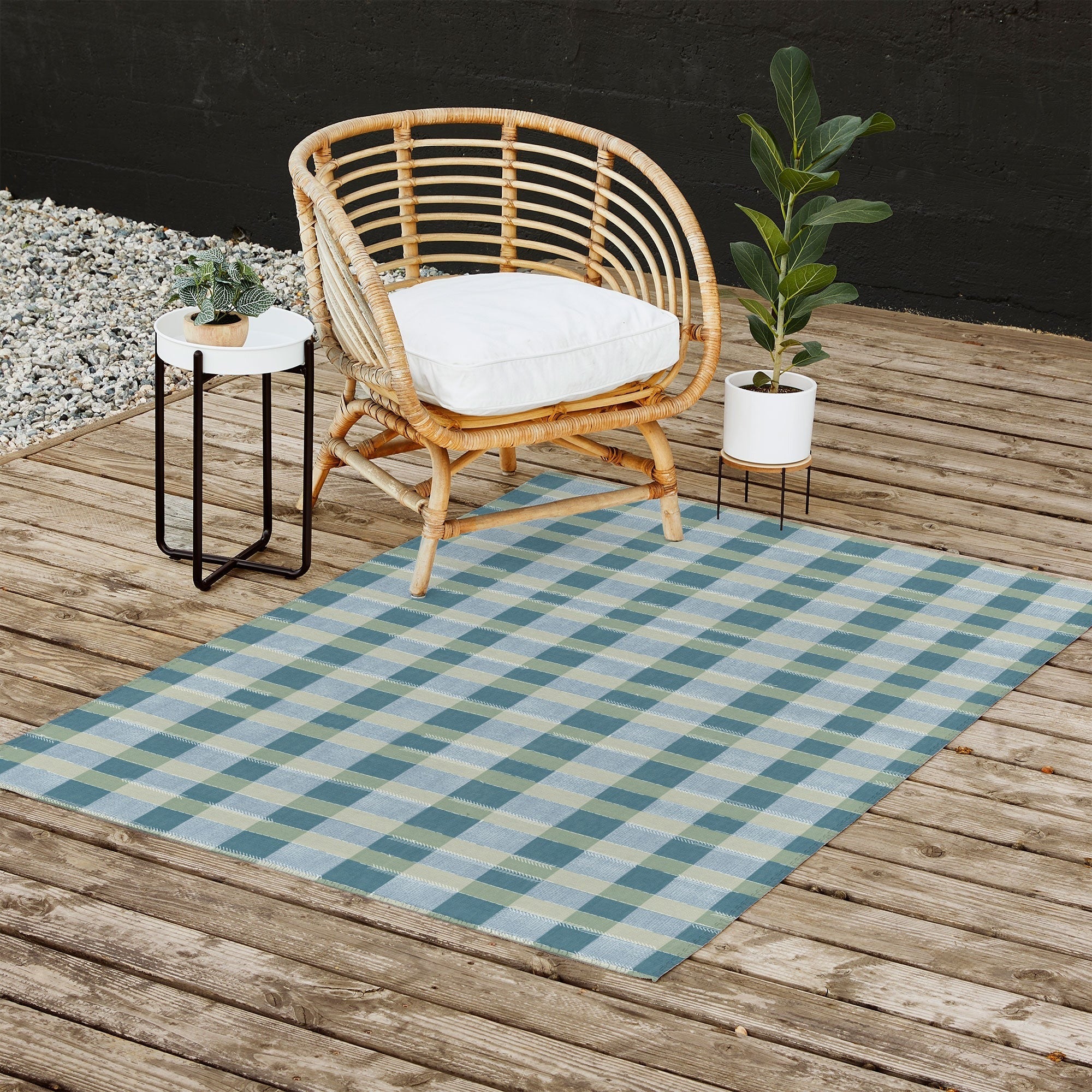 Marta Barragan Camarasa Country Style Checks Outdoor Rug