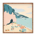 Valeria Frustaci Beach of Positano in Italy Square Tray