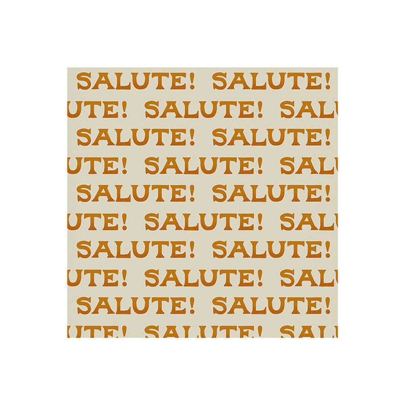 Jessica Molina Salute Gold Pattern on Cream Art Print