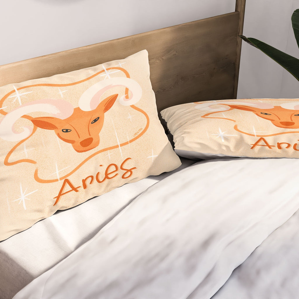 Little Om Zodiac Signs Aries Pillow Shams