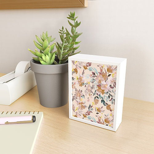 Ninola Design Botanic Retreat Floral Oleander Whimsical Soft Pink Framed Mini Art Print
