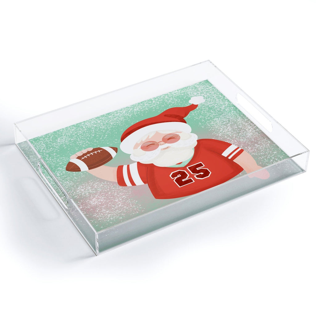 Design by Spark Sporty Football Santa Acrylic Tray