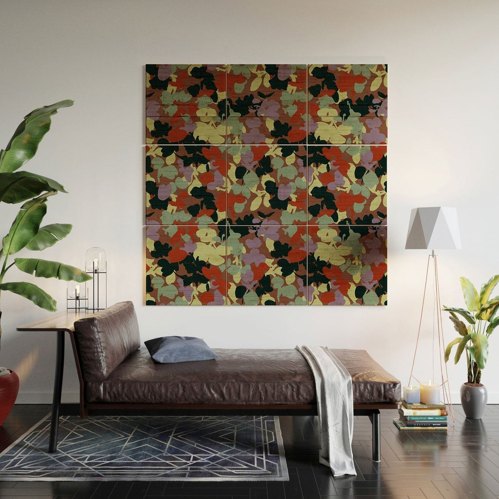 Marta Barragan Camarasa Retro Bloom Medley Wood Wall Mural