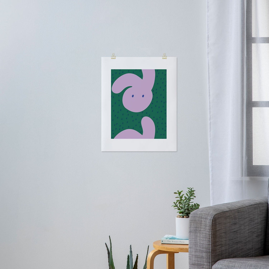 Camilla Foss Pebbles and Rabbit Art Print