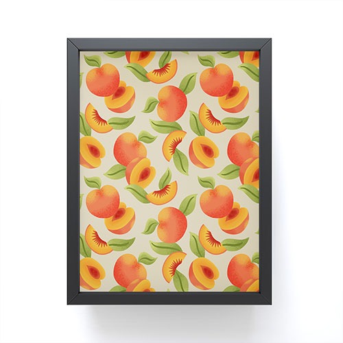Jessica Molina Peach Pattern Framed Mini Art Print