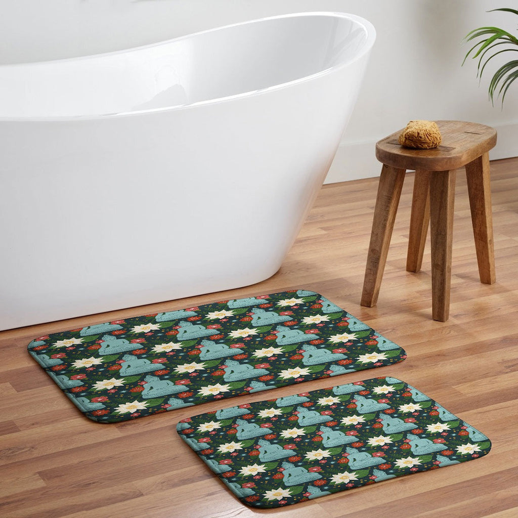 Design by Spark Meditating Lotus Buddha Memory Foam Bath Mat