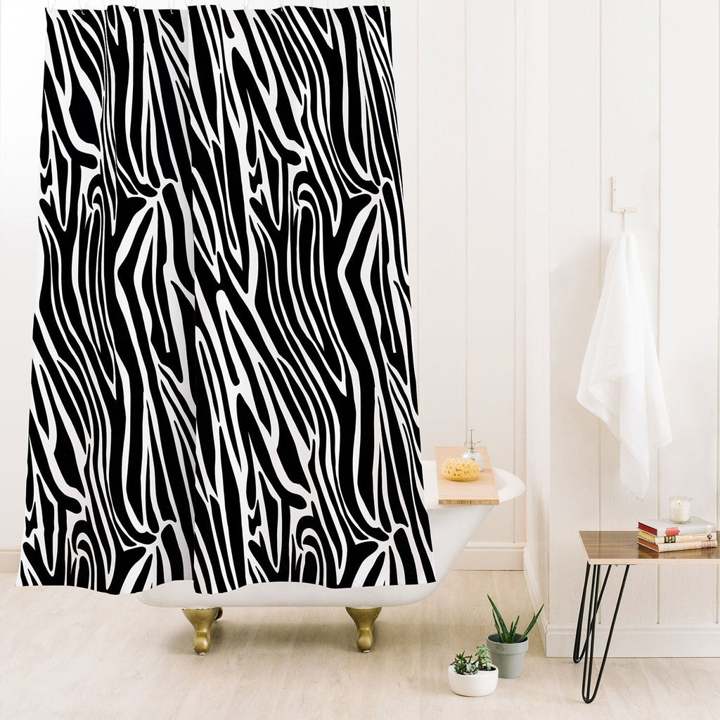 Jennifer Labre Wild Zebra Shower Curtain