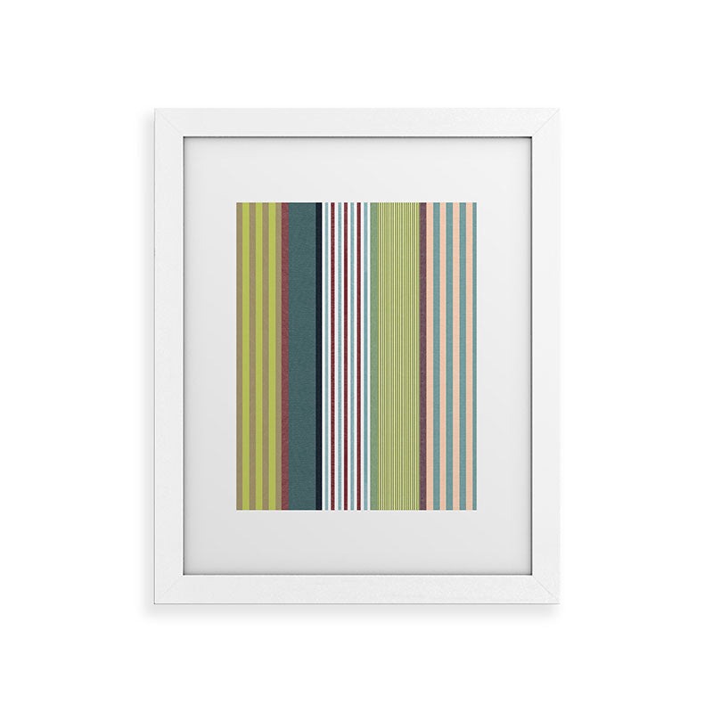 Marta Barragan Camarasa Colorful Stripe Delight Framed Art Print