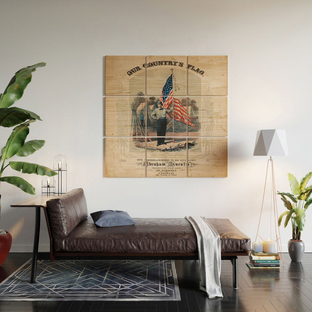 DENY Designs Our Country s Flag Wood Wall Mural