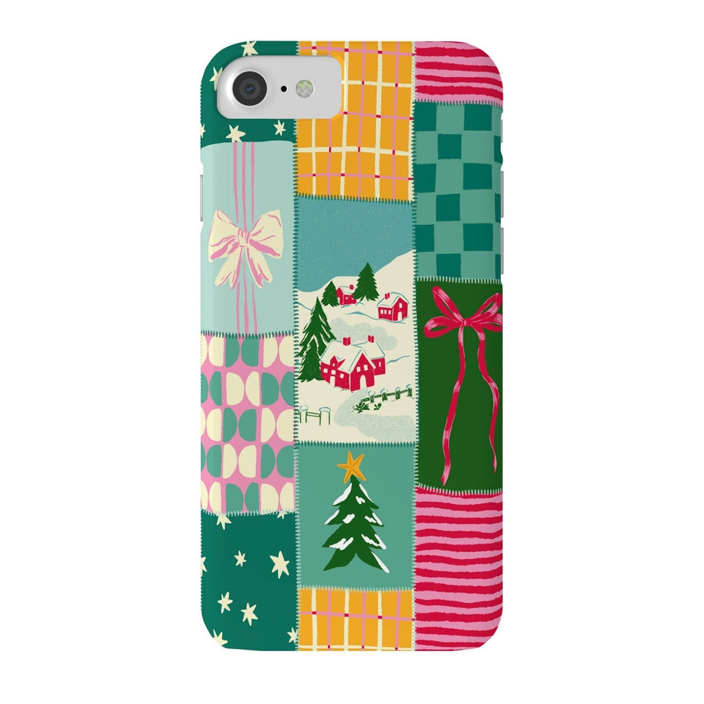 LouBruzzoni Cozy Christmas Patchwork Phone Case