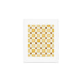 Ninola Design Everyday Artifact Checker Mosaic Tiles Geometry Yellow Art Print