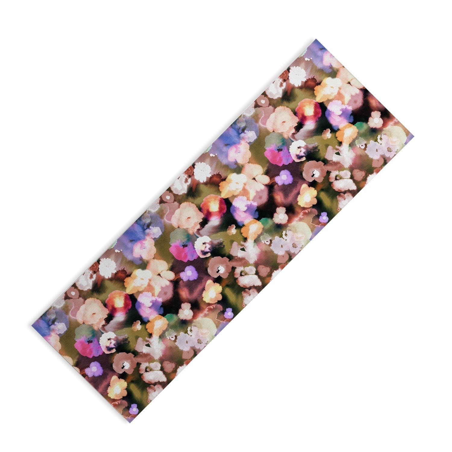 Ninola Design Botanic Retreat Ombre Abstract Watercolor Flowers Pink gold Yoga Mat