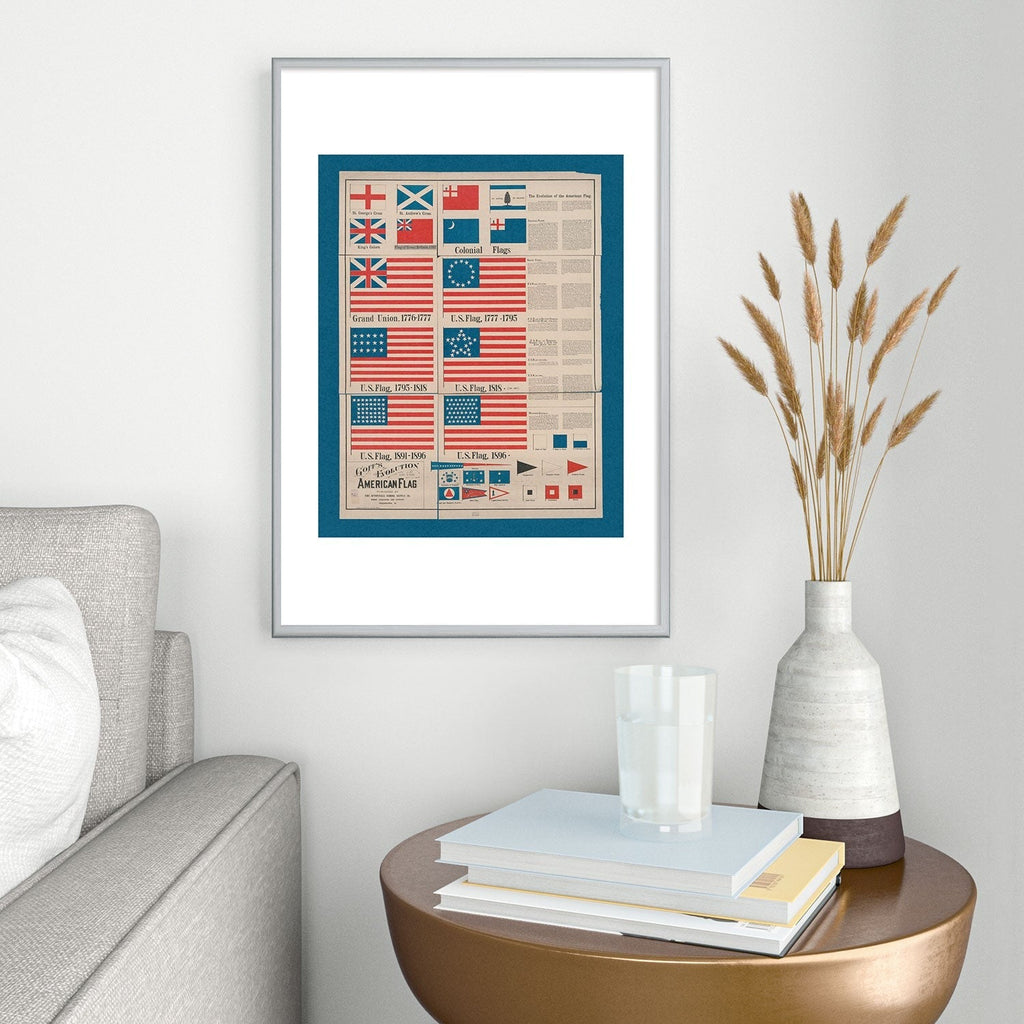 DENY Designs Goff s Evolution of the American Flag Metal Framed Art Print