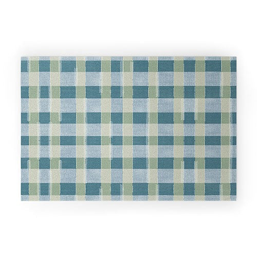 Marta Barragan Camarasa Country Style Checks Welcome Mat