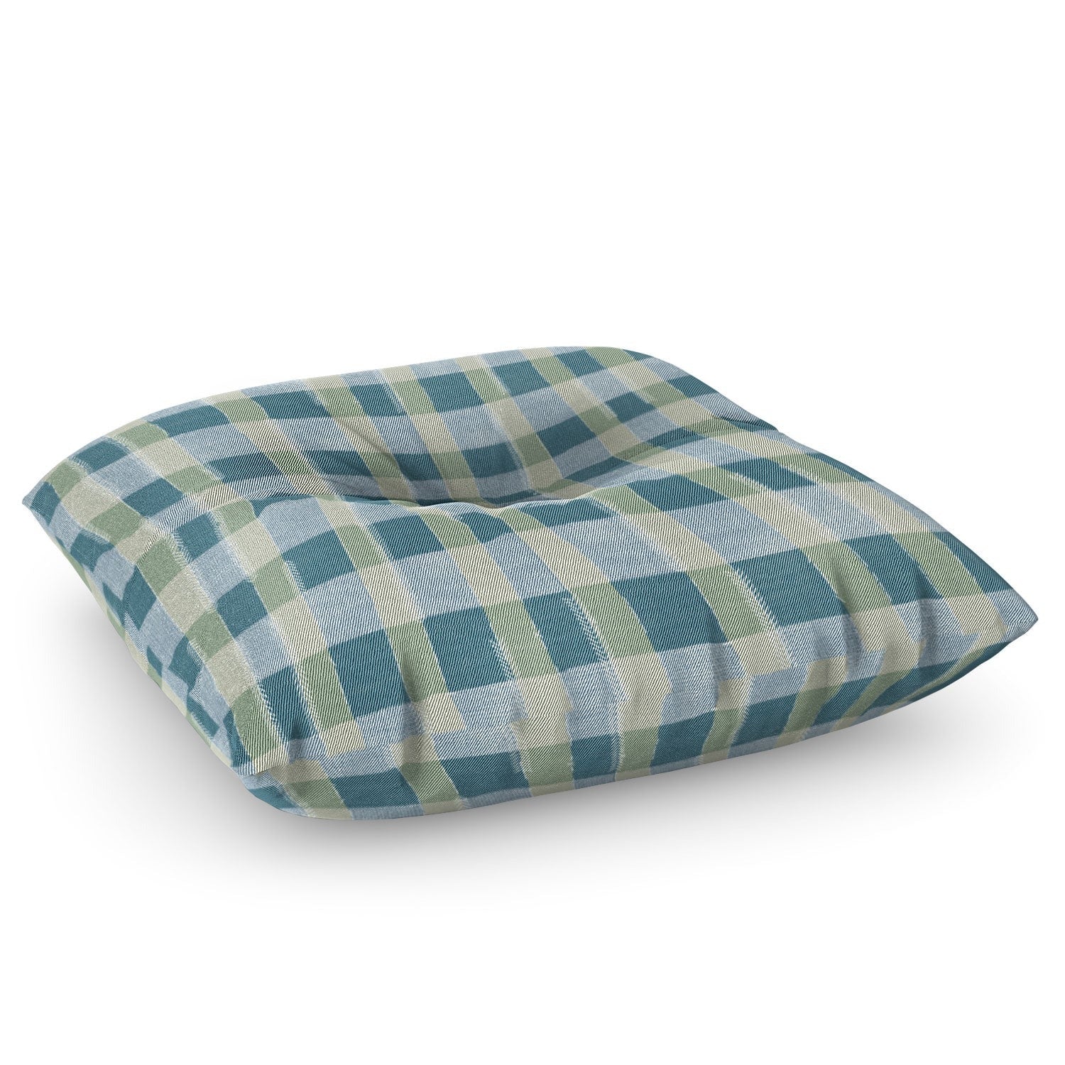 Marta Barragan Camarasa Country Style Checks Floor Pillow Square