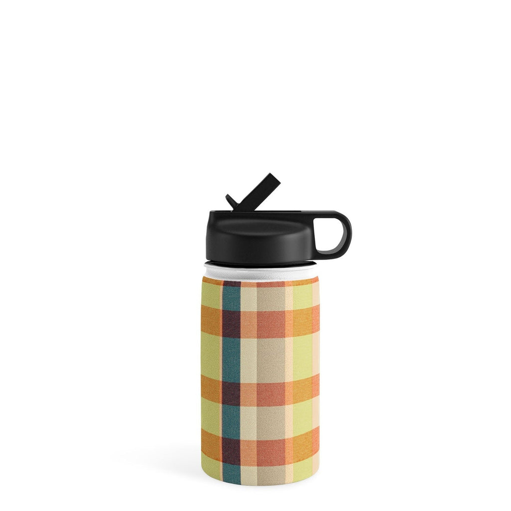 Marta Barragan Camarasa Retro Picnic Plaid Warm Tones Water Bottle