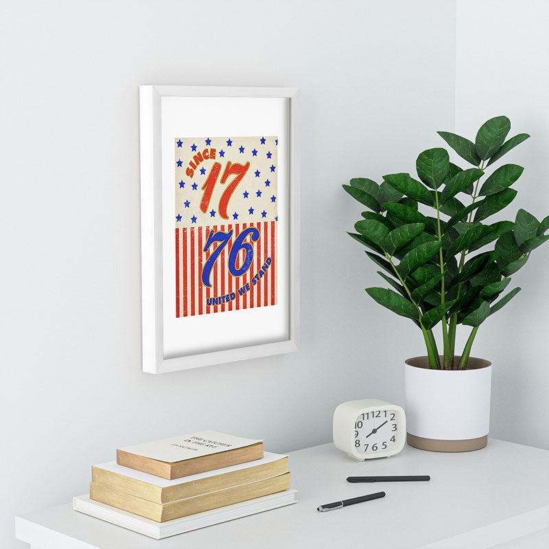 DENY Designs 1776 Stars Recessed Framing Rectangle