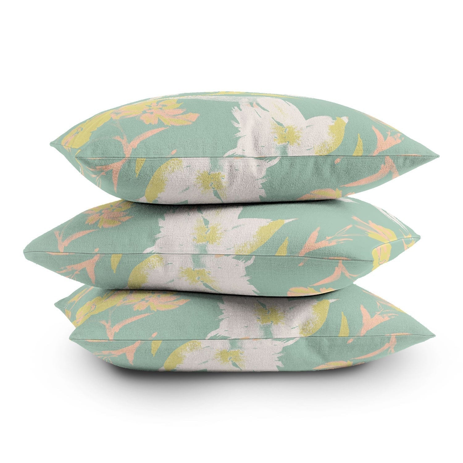 Gabriela Fuente Emma Floral Mint Outdoor Throw Pillow