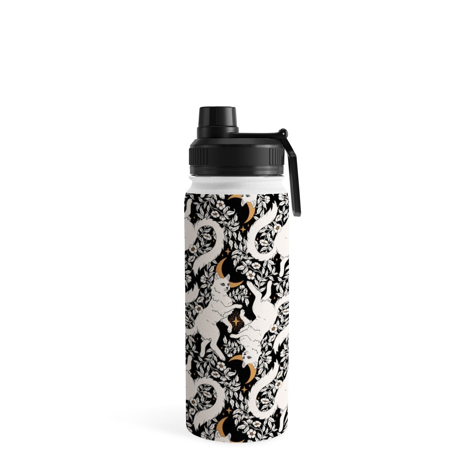 Avenie Celestial Cats Gold Water Bottle