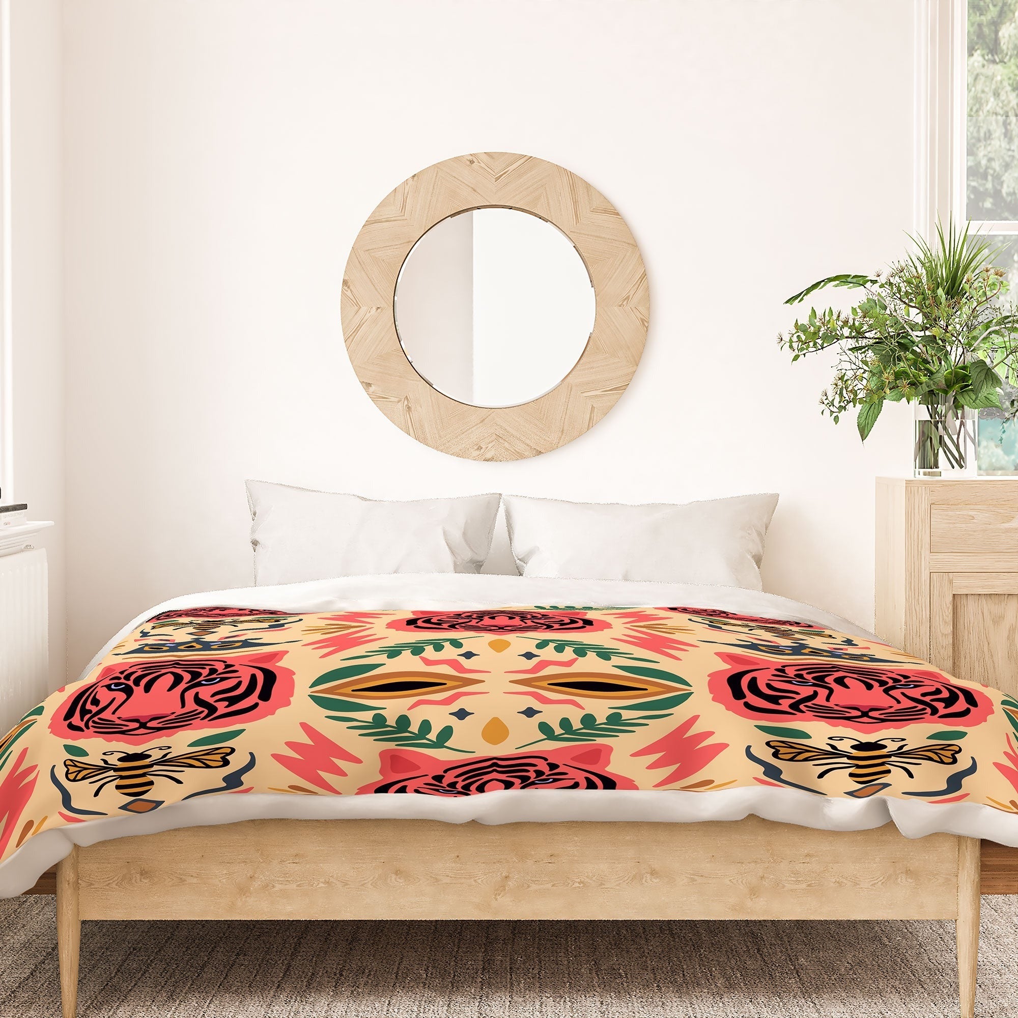 Design by Spark Tigress Queen Bee Duvet Cover