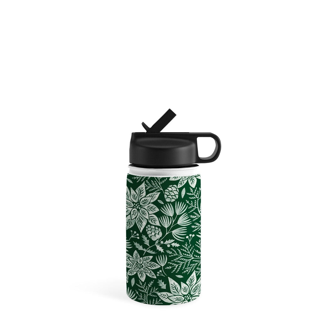 Pimlada Phuapradit Christmas Poinsettia Water Bottle