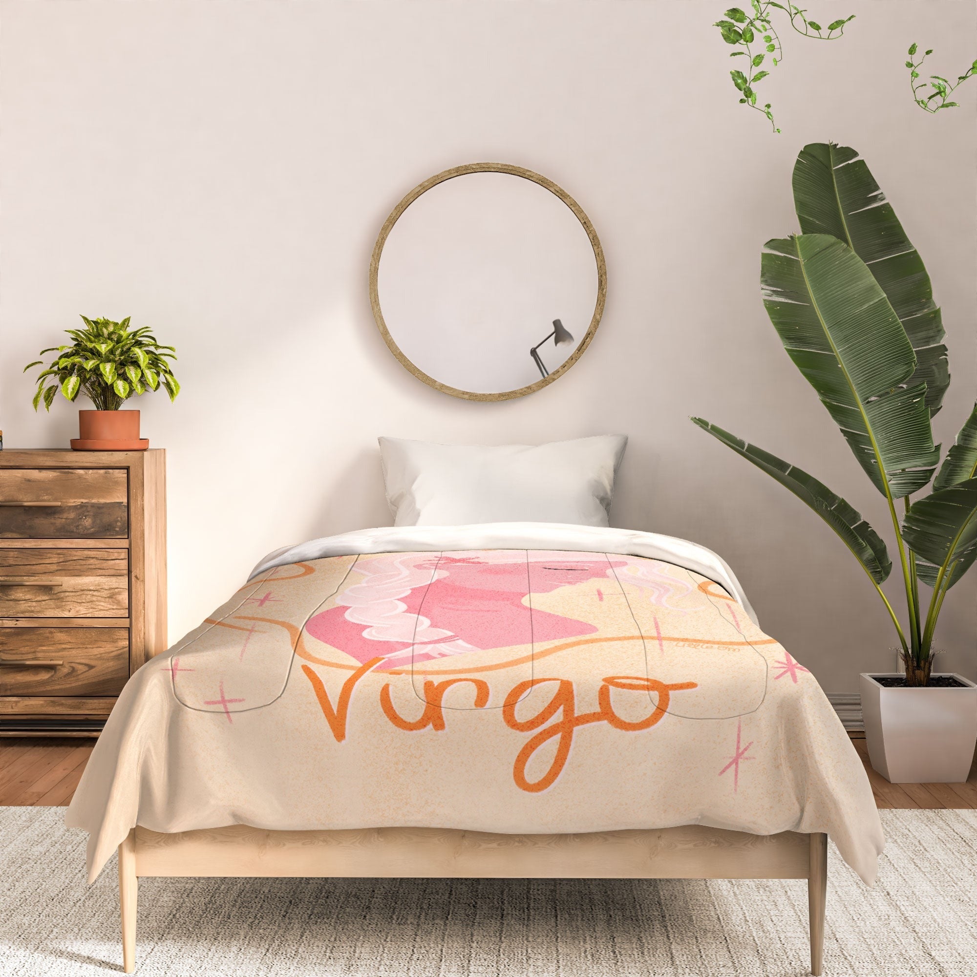 Little Om Zodiac Sign Virgo Comforter