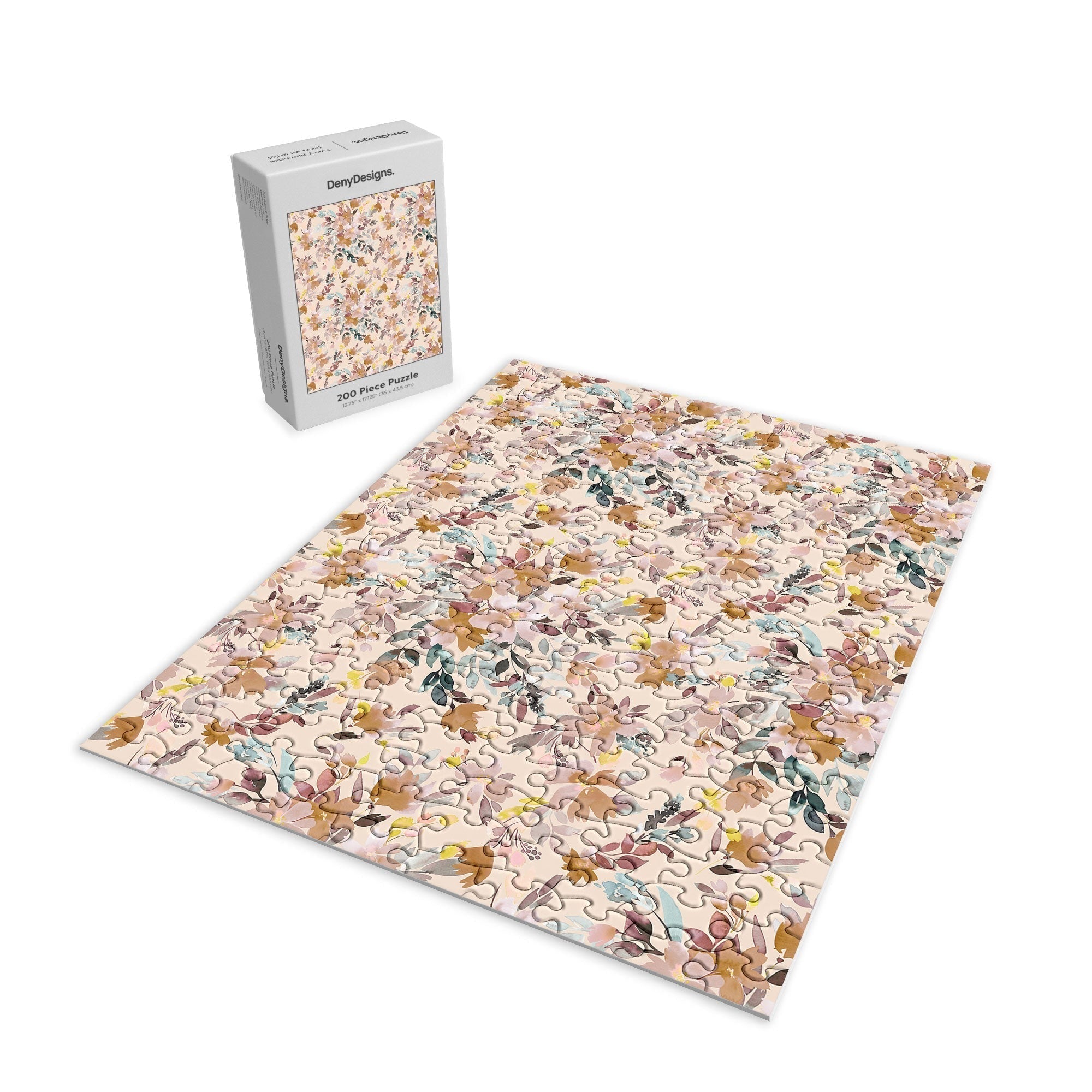 Ninola Design Botanic Retreat Floral Oleander Whimsical Soft Pink Puzzle