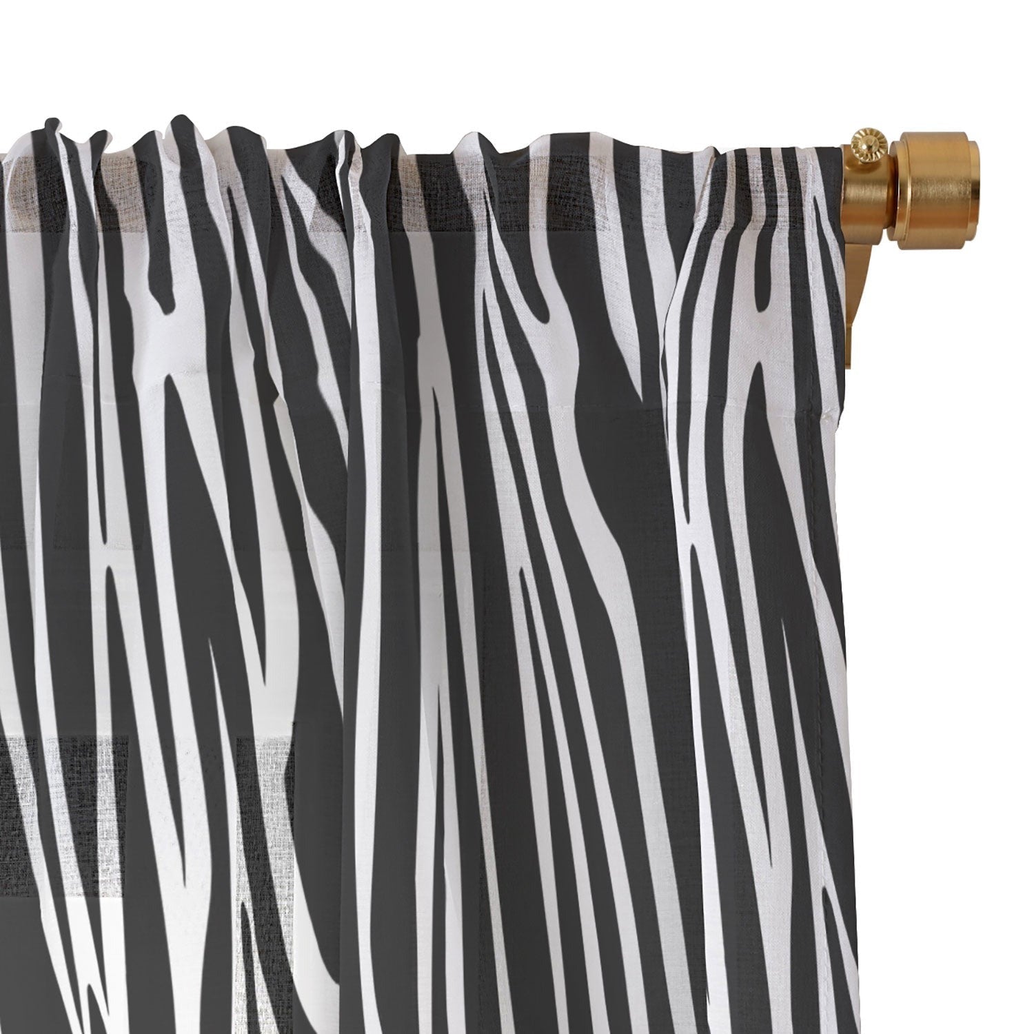 Jennifer Labre Wild Zebra Sheer Window Curtain