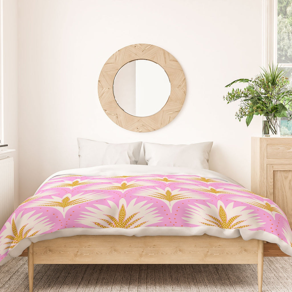 Jennifer Labre Pink Palmetto Duvet Cover