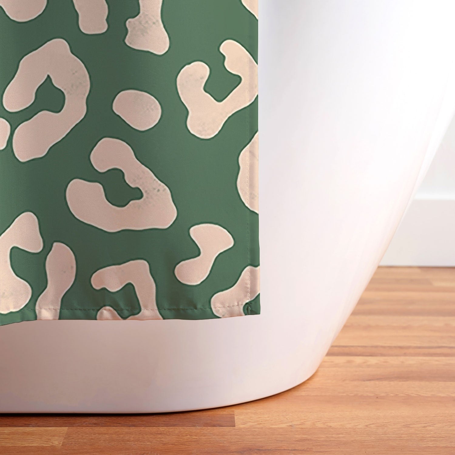 Avenie BR Cheetah Print In Green Shower Curtain