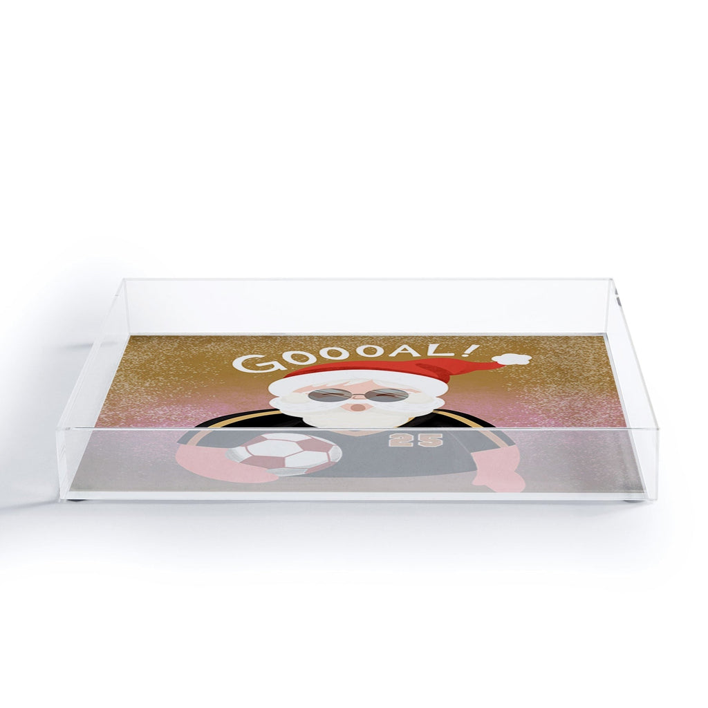Design by Spark Sporty Soccer Santa Acrylic Tray