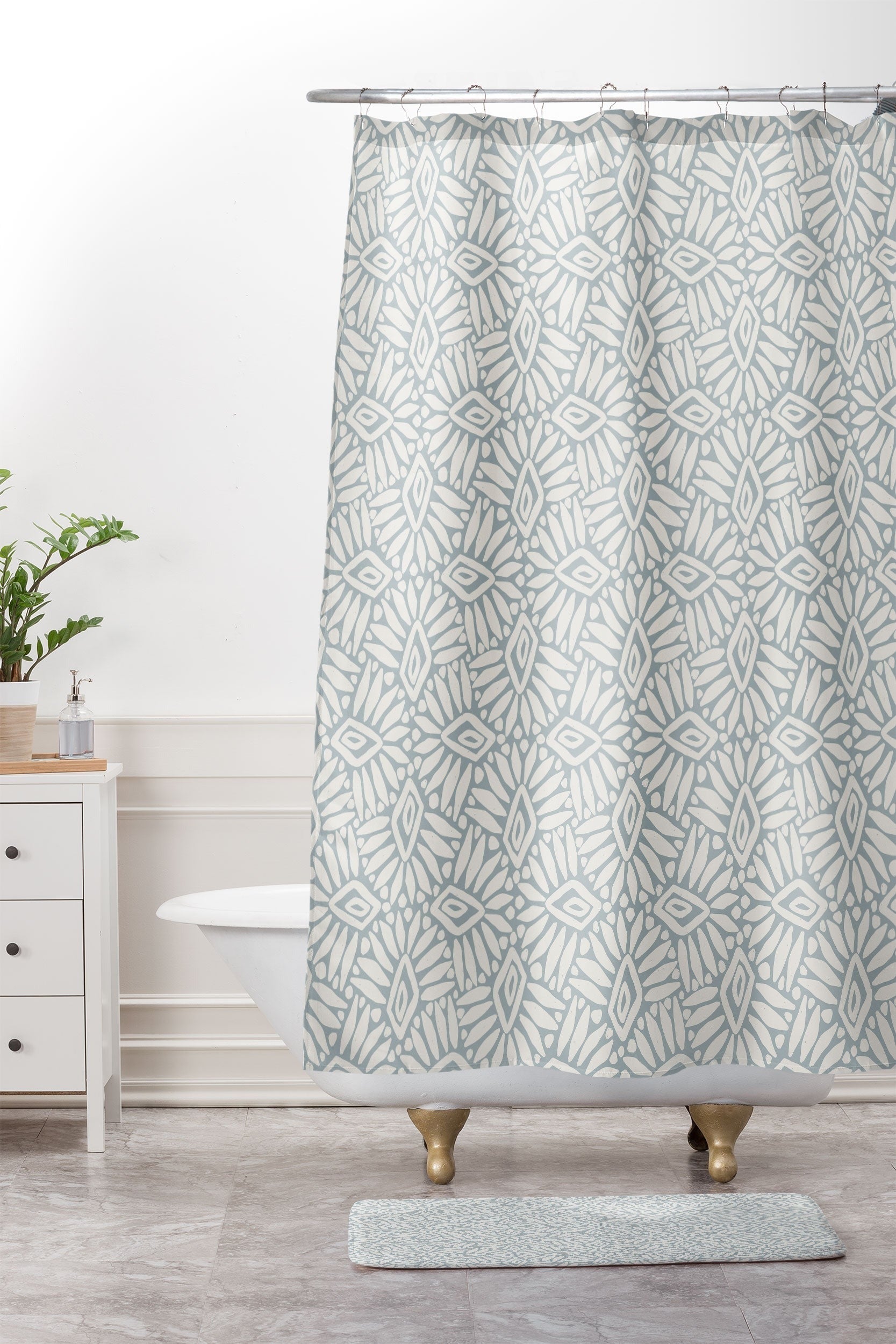 CoastL Studio Palm Ogee Memory Foam Bath Mat