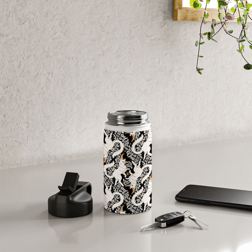Avenie Celestial Cats Gold Water Bottle