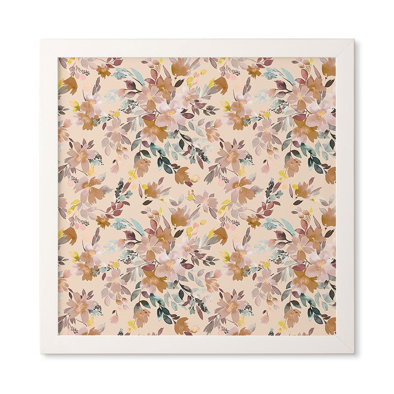 Ninola Design Botanic Retreat Floral Oleander Whimsical Soft Pink Framed Wall Art
