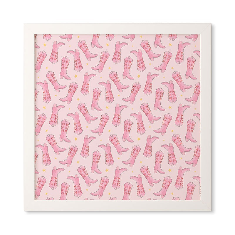 Love_Ryming Stars and Boots Framed Wall Art