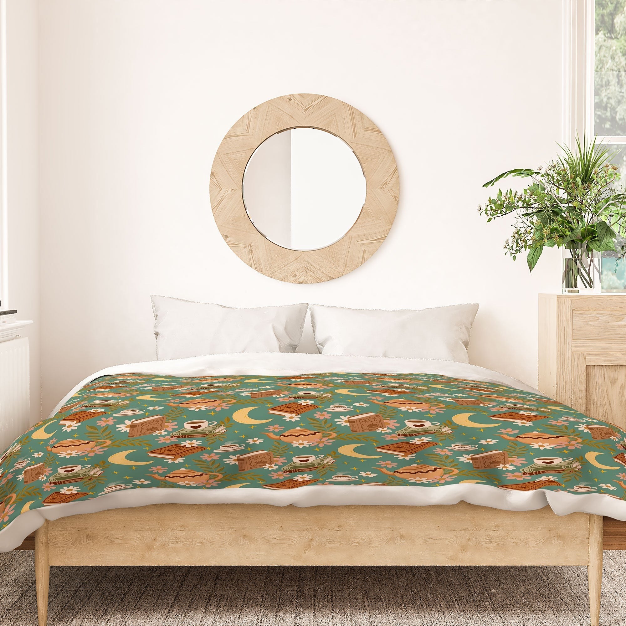 Avenie Moonlit Reading Nook I Duvet Cover
