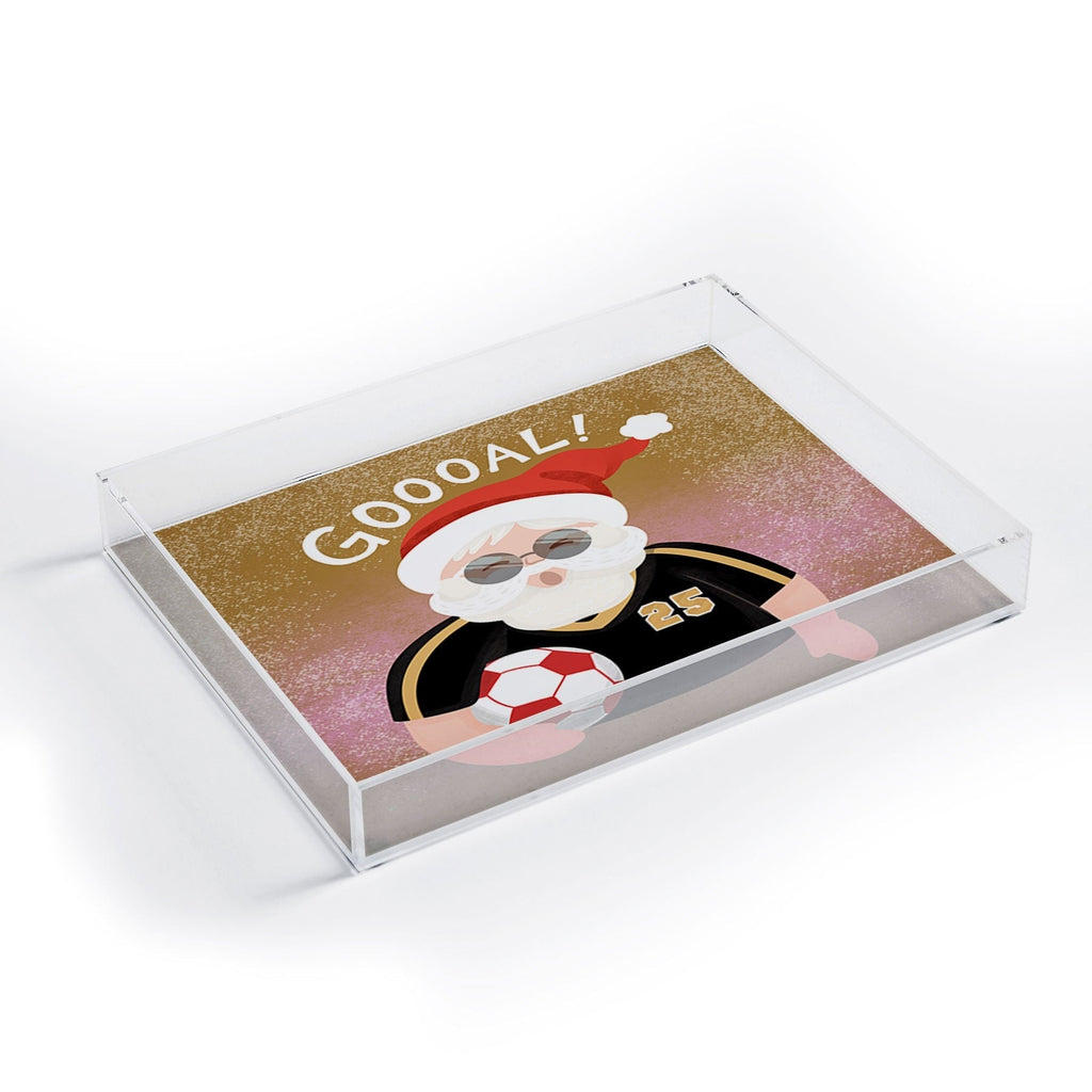 Design by Spark Sporty Soccer Santa Acrylic Tray