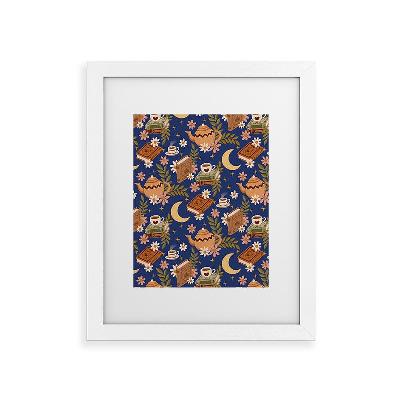 Avenie Moonlit Reading Nook II Framed Art Print