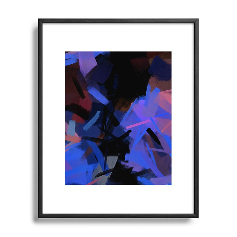 83 Oranges Midnight Sparks Metal Framed Art Print
