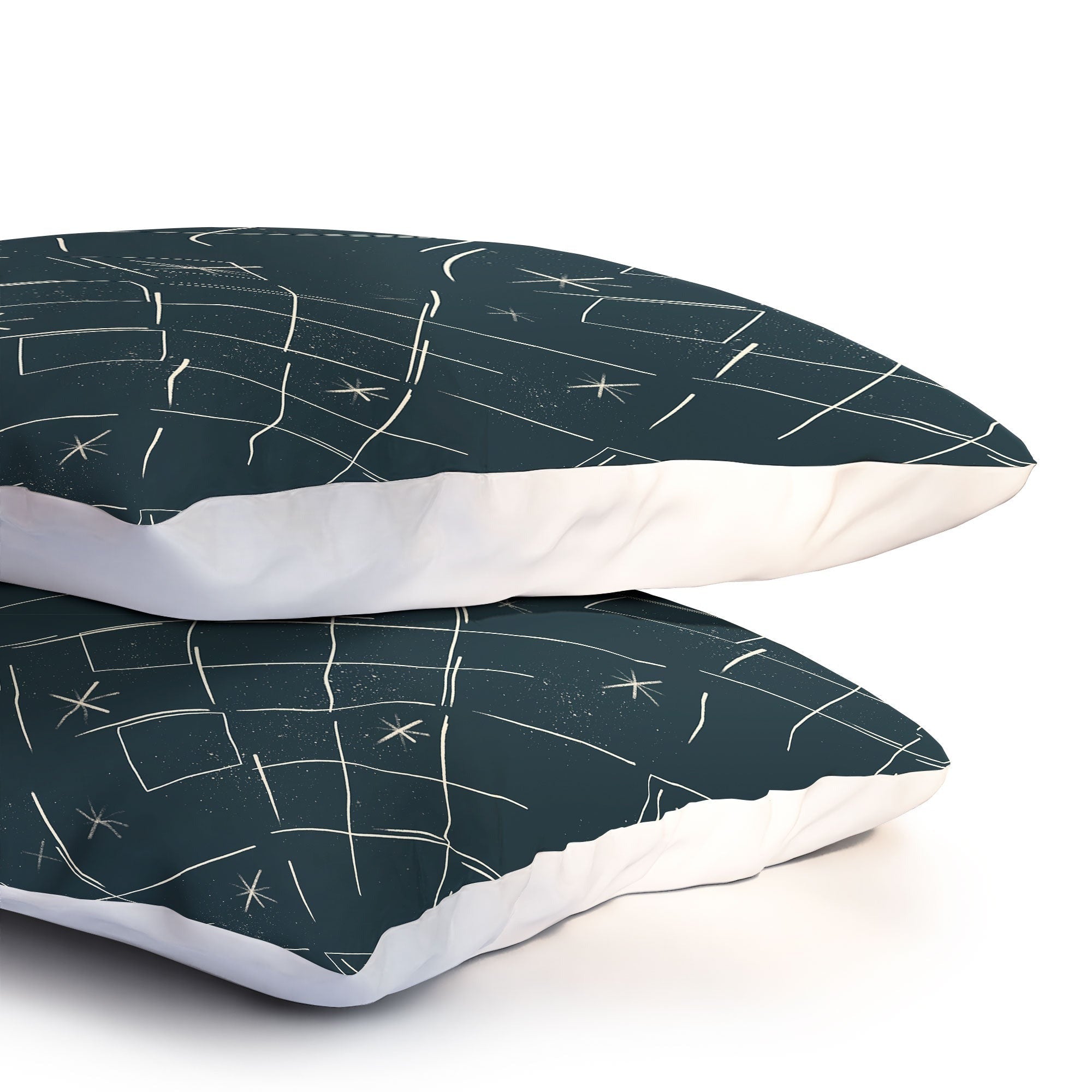 Little Om Starry Web navy Pillow Shams