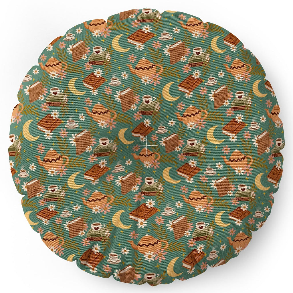 Avenie Moonlit Reading Nook I Floor Pillow Round