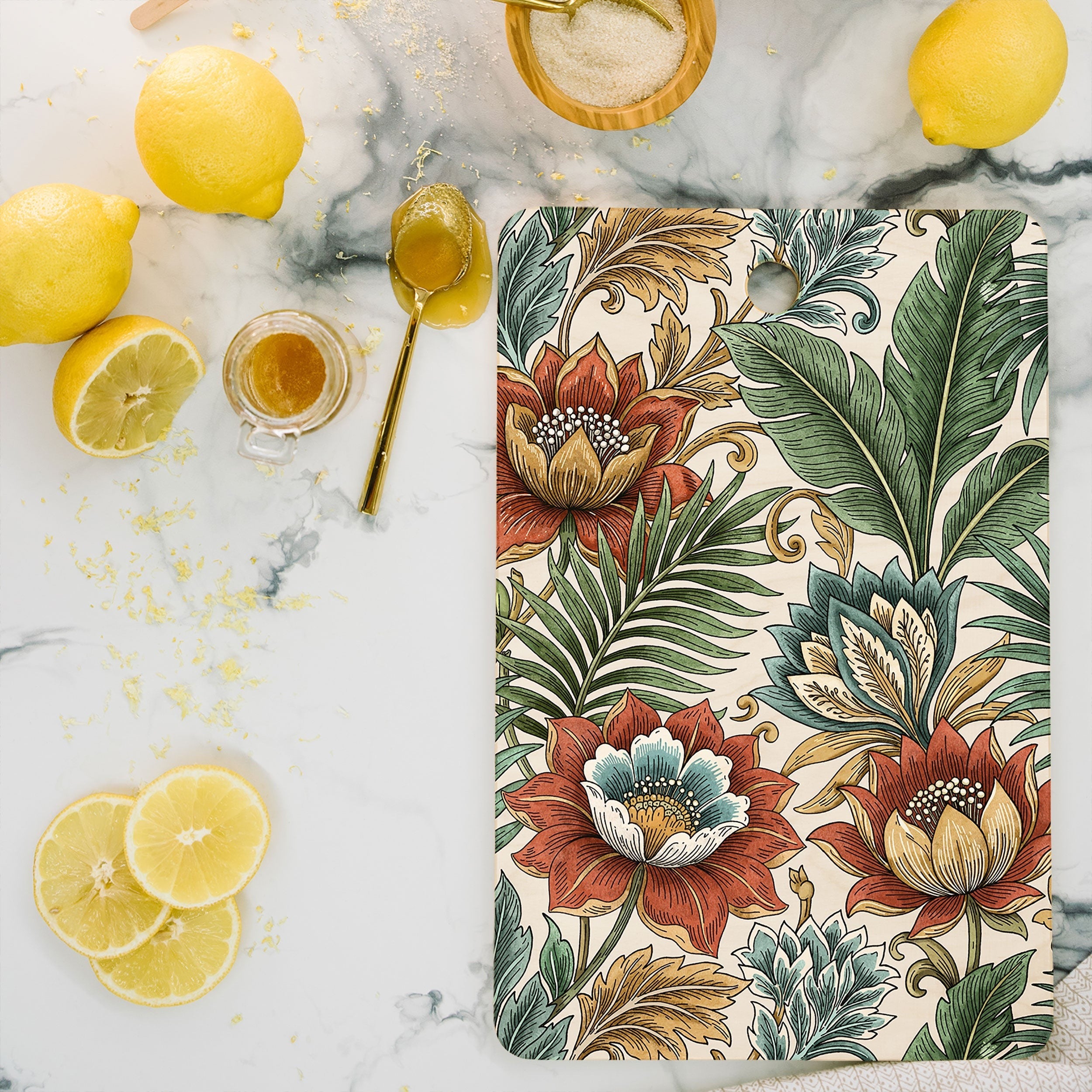 Marta Barragan Camarasa Retro Jungle Garden Cutting Board Rectangle