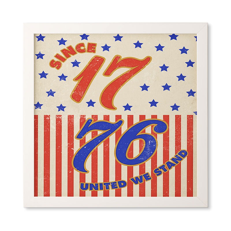 DENY Designs 1776 Stars Framed Wall Art